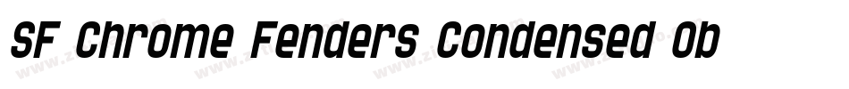 SF Chrome Fenders Condensed Oblique字体转换